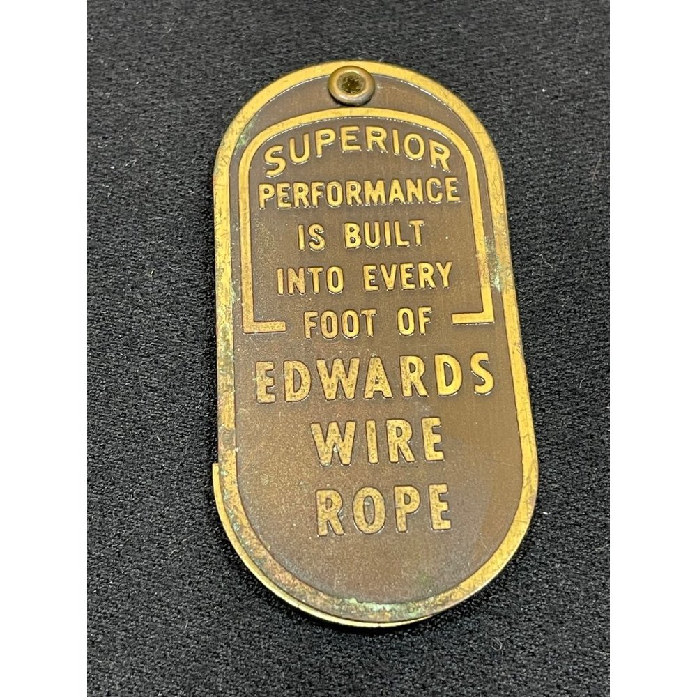 Vintage Edwards Wire Rope Gauge Sterling Steel Brass Gauge